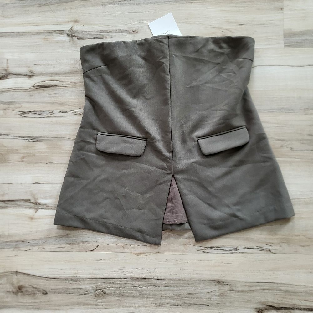 DISSH WILLA PETROL STRAPLESS TOP SIZE US 12 NWT